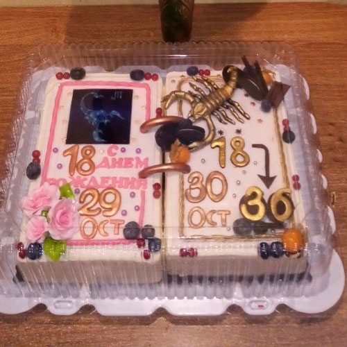 Торт на заказ к дню рождения #0306