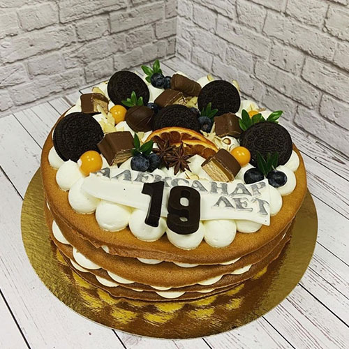 Торт на заказ к дню рождения #0383