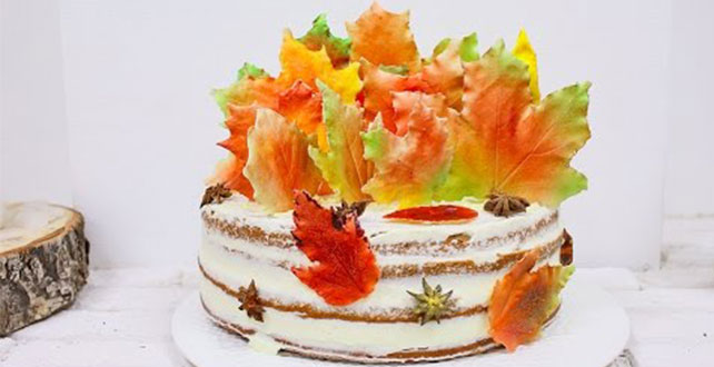 Фото и картинка осеннего торта