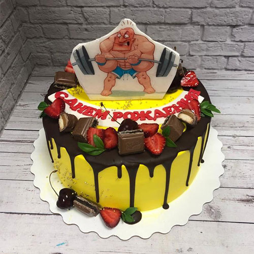 Торт на заказ к дню рождения #0443