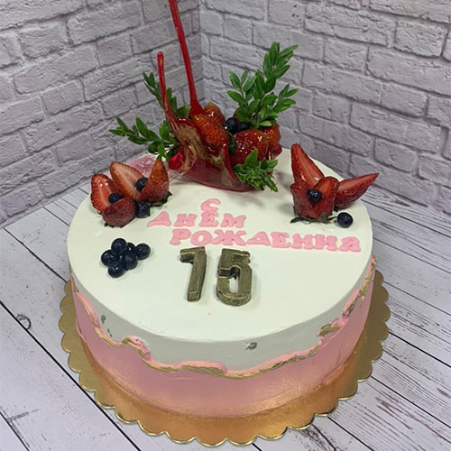 Торт на заказ к дню рождения #0472